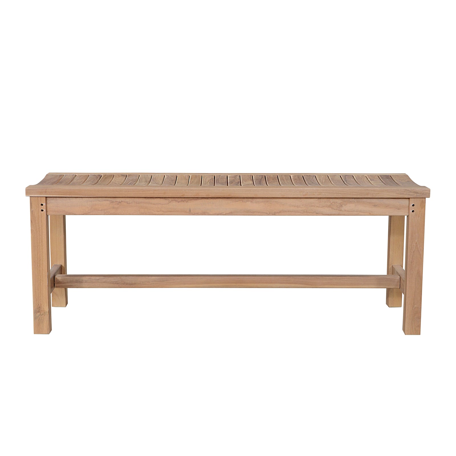 Wooden bench on a white background