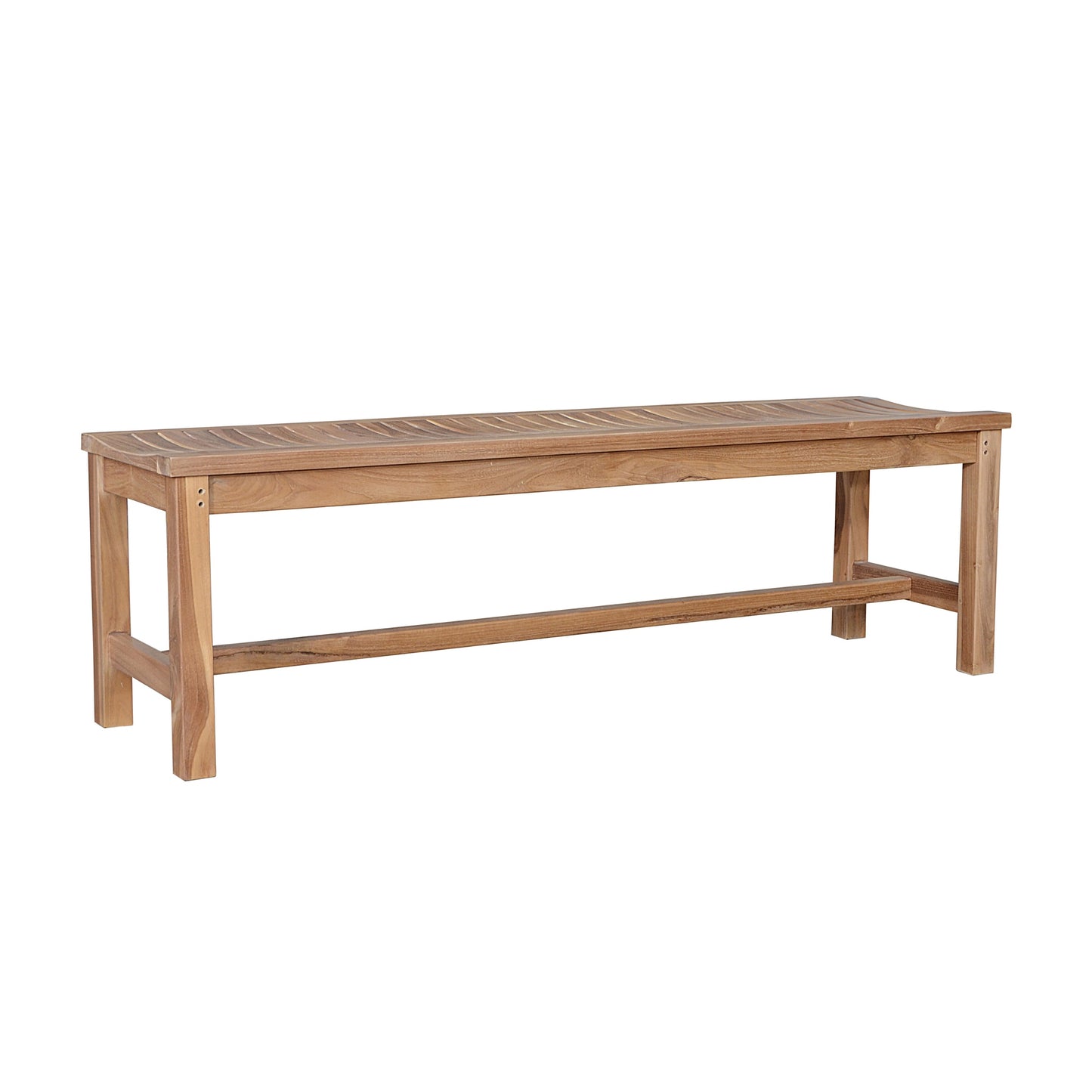 Wooden bench on a white background