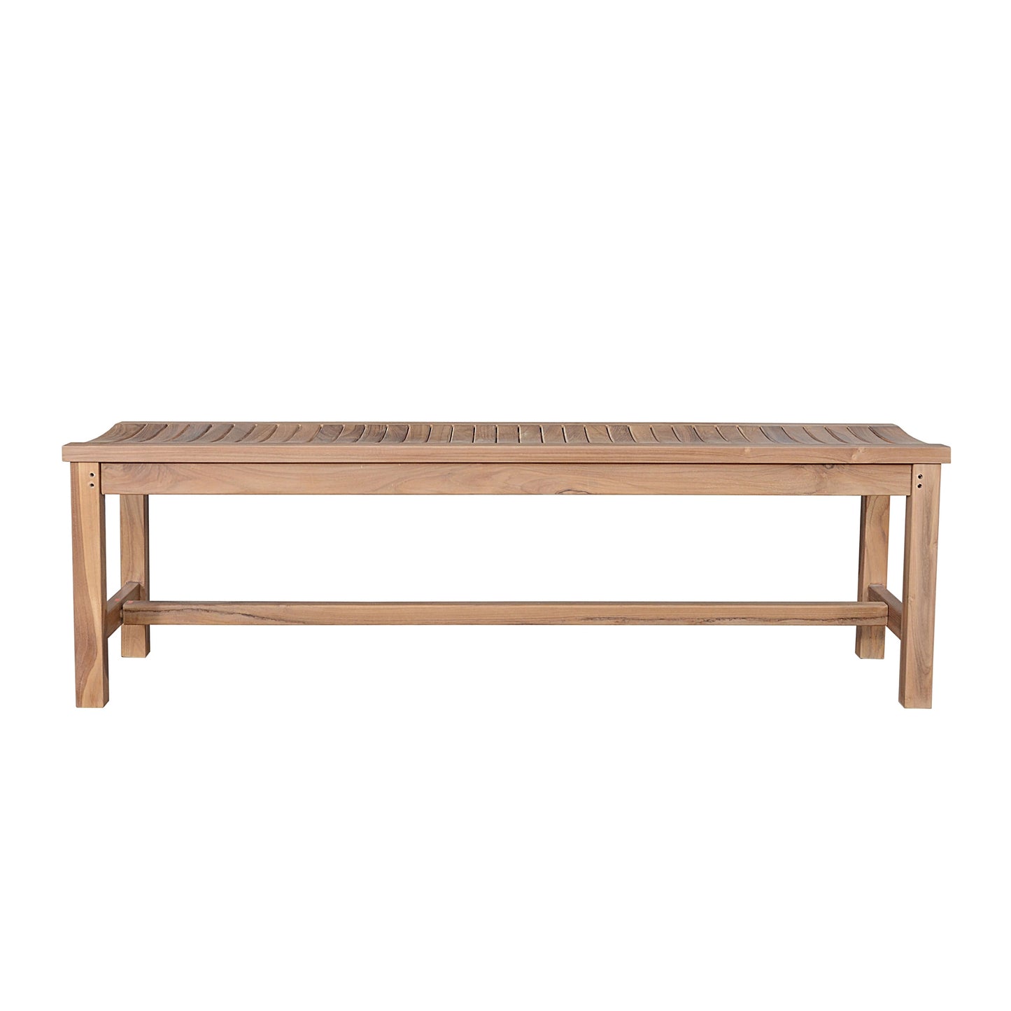 Wooden bench on a white background