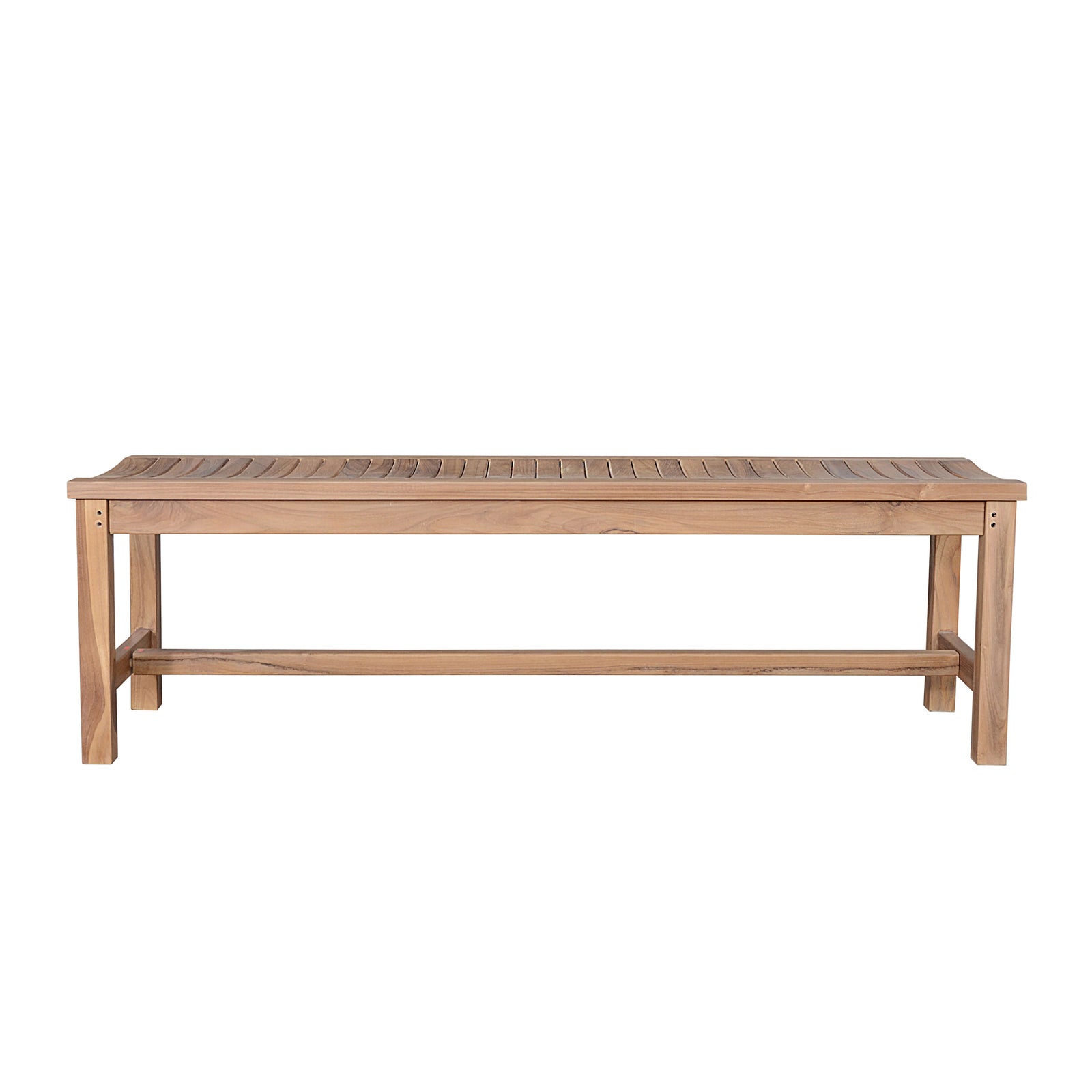 Wooden bench on a white background