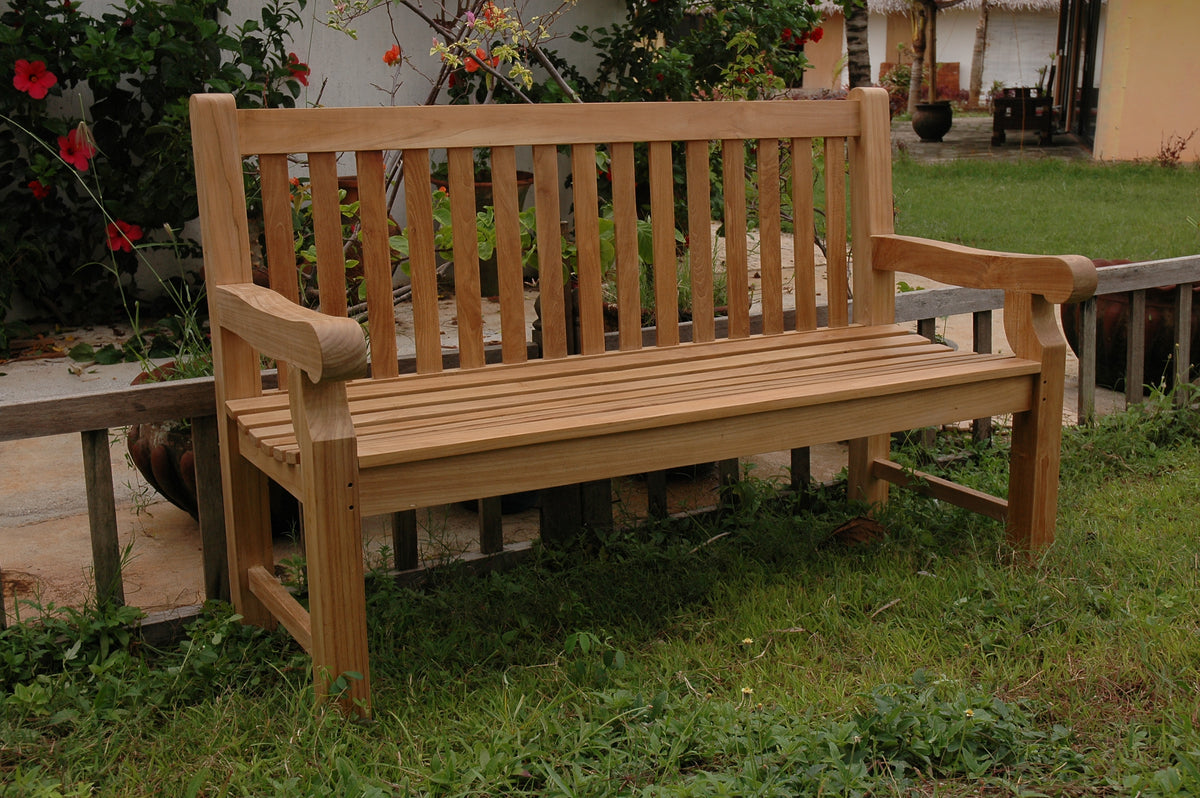 Devonshire Extra Thick Teak Benches – 3 &amp; 4 Seater | BetterPatio // BetterPatio.com