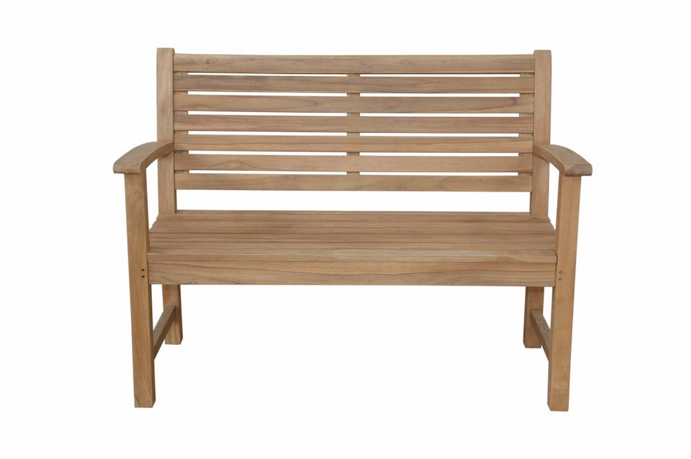 Victoria 48" 2-Seater Teak Bench – Outdoor Patio | BetterPatio // BetterPatio.com