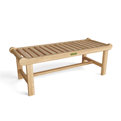 Wooden bench on a white background