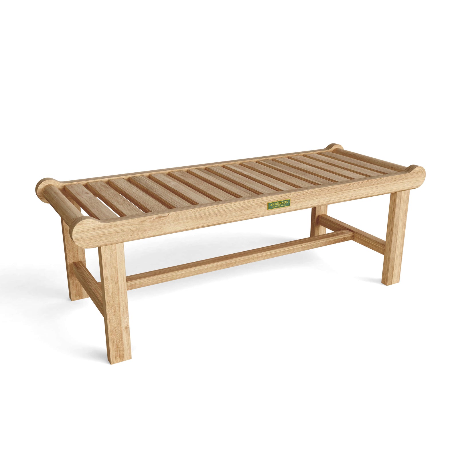 Wooden bench on a white background