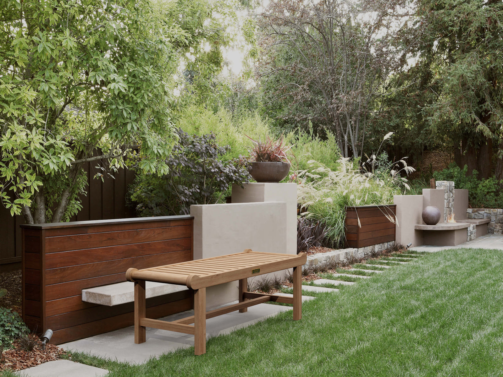 Cambridge 2-Seater Backless Teak Bench - Outdoor Patio Seating