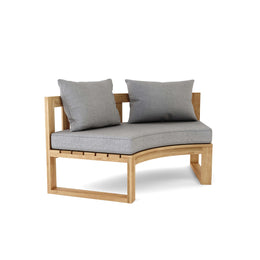 Circular Modular Deep Seating Teak Set with Sunbrella® Cushions - Outdoor Patio Furniture