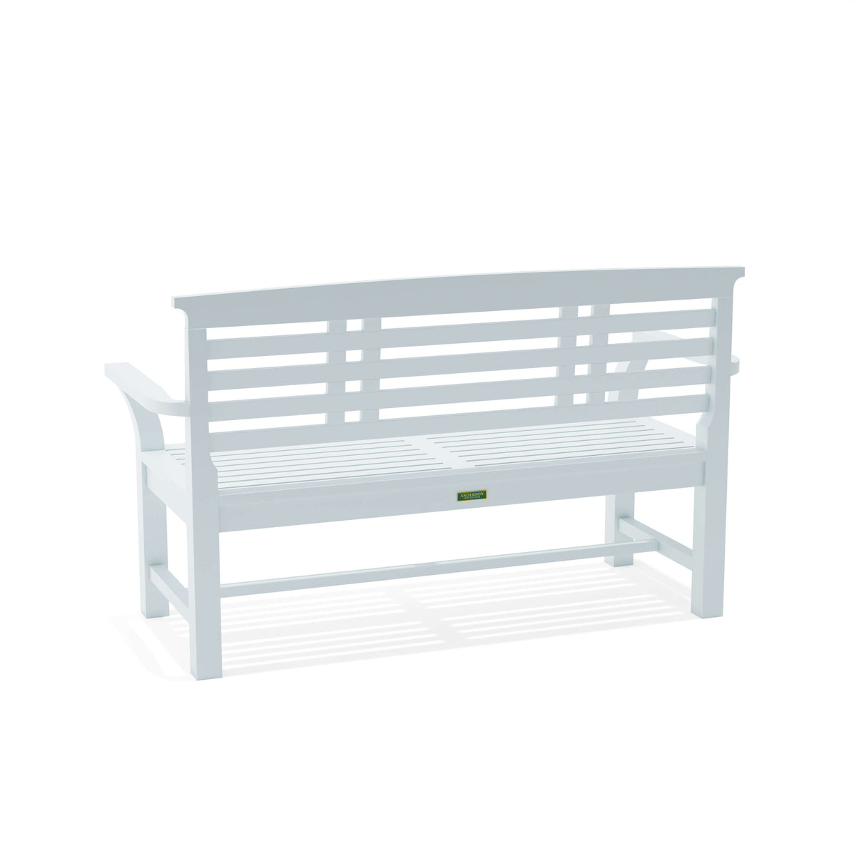 White bench on a white background