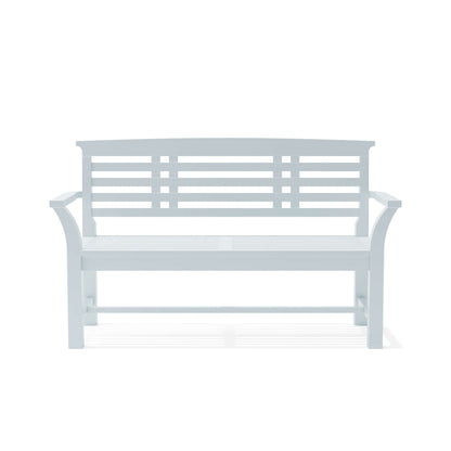 White bench on a white background