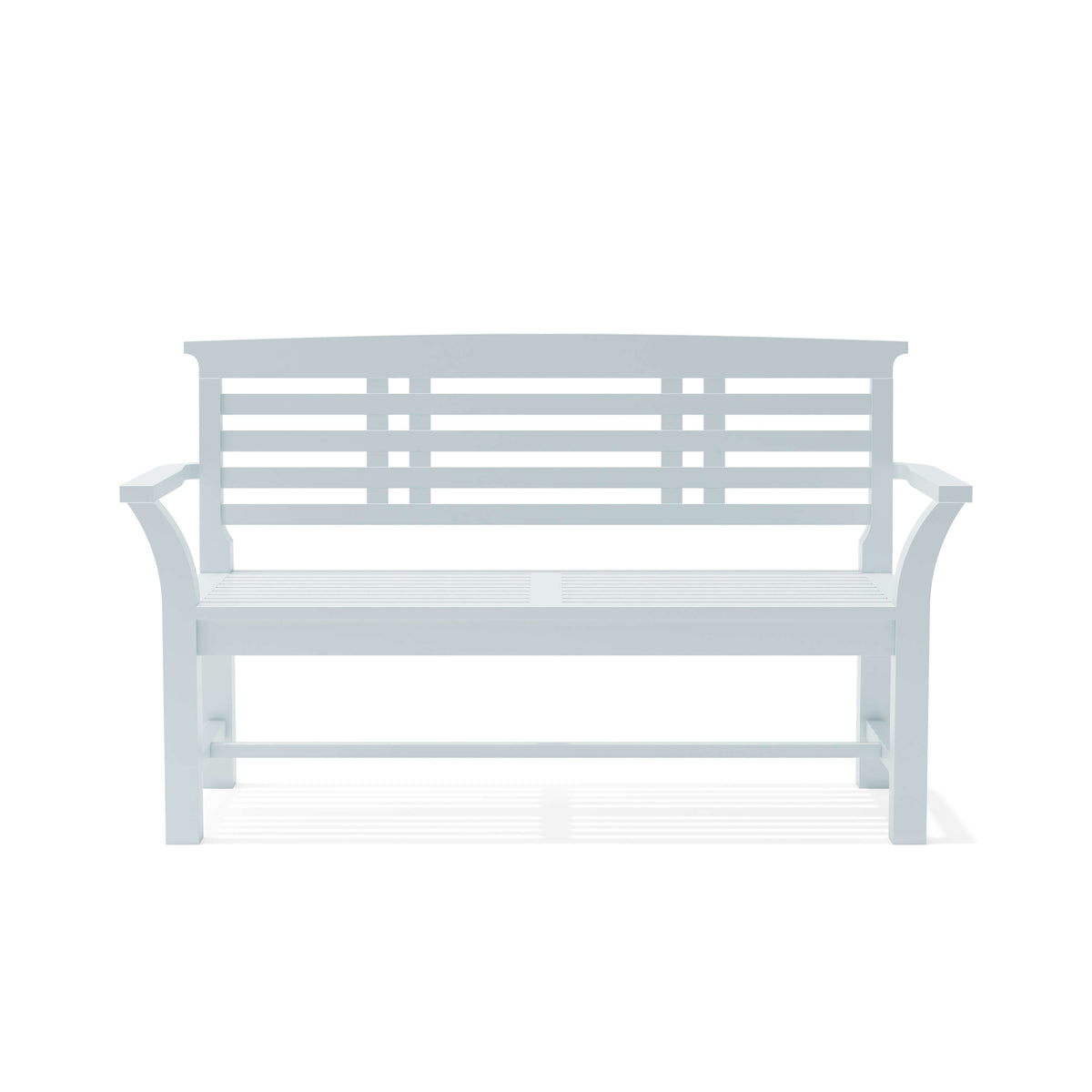 White bench on a white background