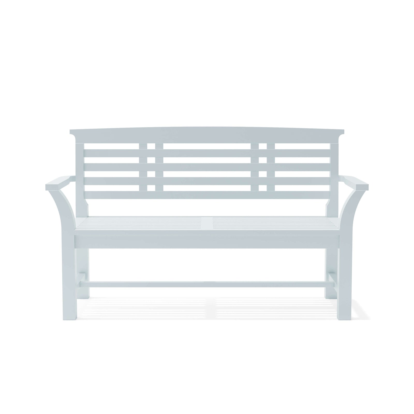 White bench on a white background