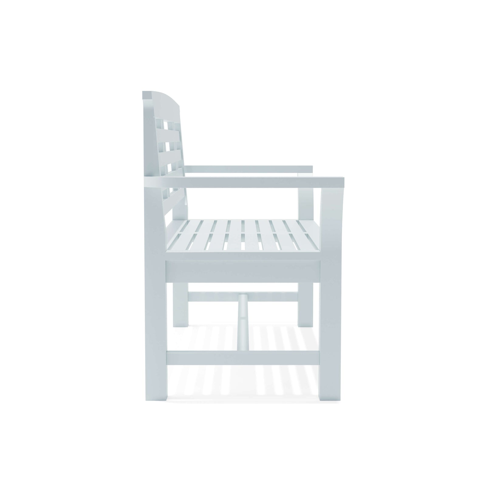 White outdoor chair on a white background