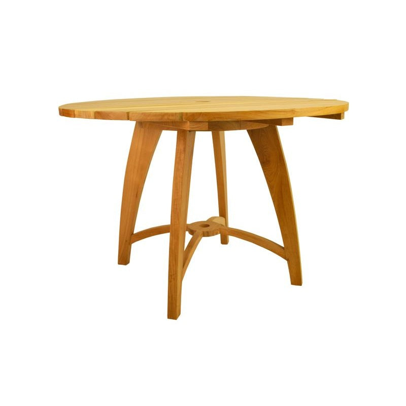 Wooden table on a white background