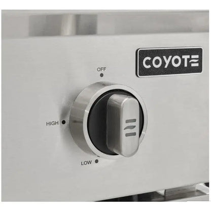 Coyote C-Series 30 Inch Built-In Grill C3C30 - open lid showing stainless cooking grates