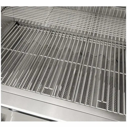 Coyote C-Series 30 Inch Built-In Grill C3C30 - overhead grates and burner interior detail view
