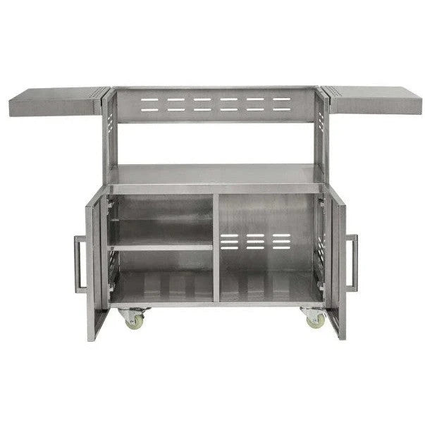 Coyote 36 Inch Charcoal Grill Cart C3CH36CT - side view showing cart frame and charcoal chamber