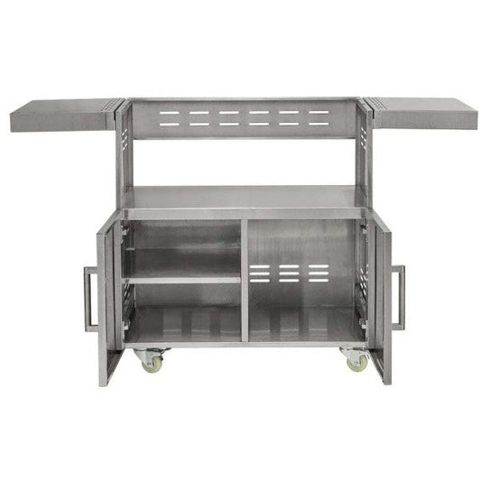 Coyote 36 Inch Charcoal Grill Cart C3CH36CT - side view showing cart frame and charcoal chamber