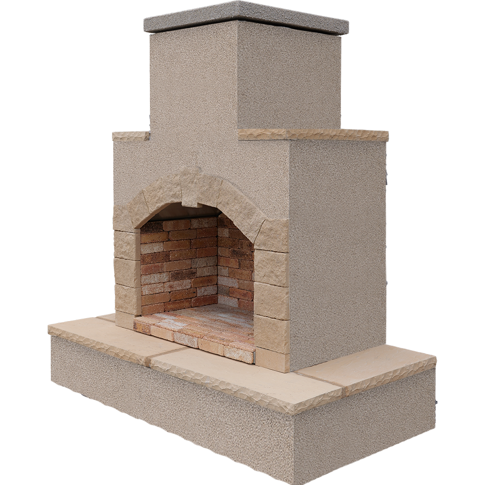 Cal Flame 78 inch Outdoor Fireplace FRP-908-3 Cal Flame