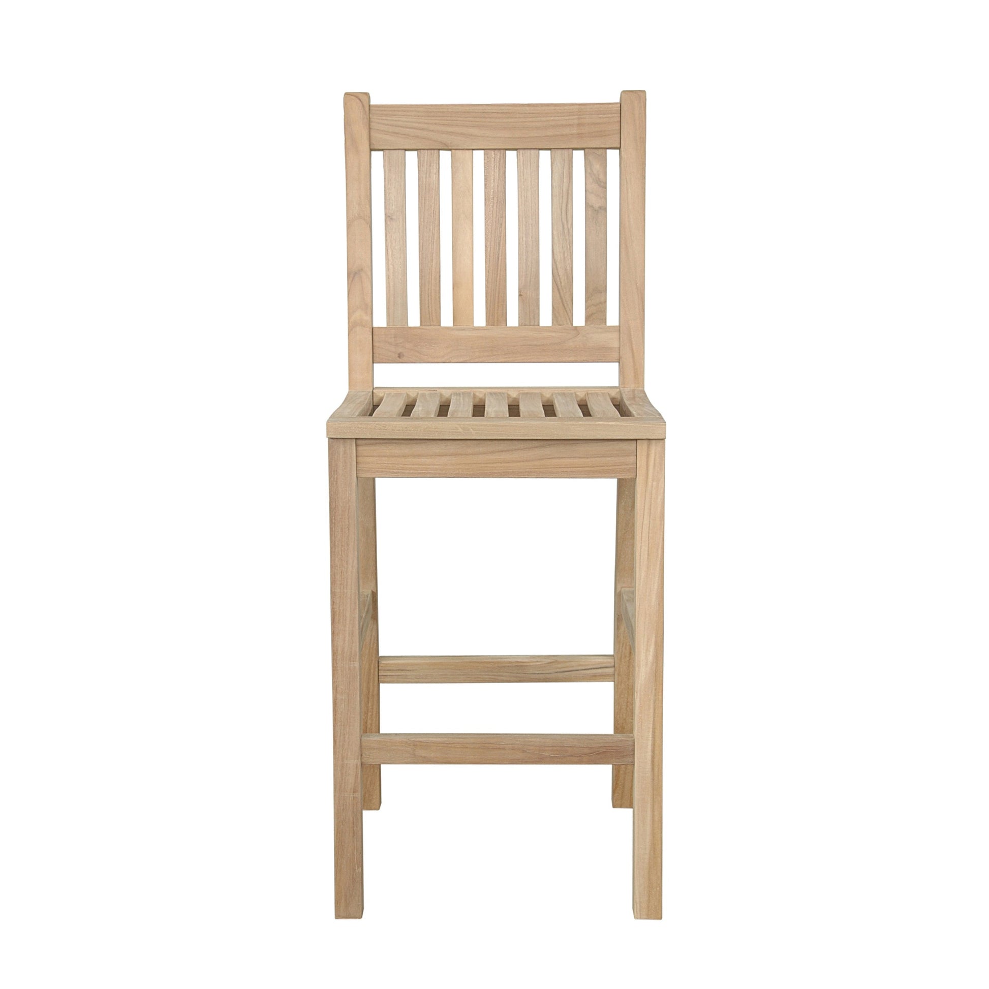 Wooden bar stool on a white background