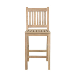 Avalon Teak Bar Chair - Outdoor Patio & High Bar Seating