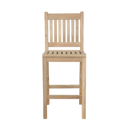 Wooden bar stool on a white background