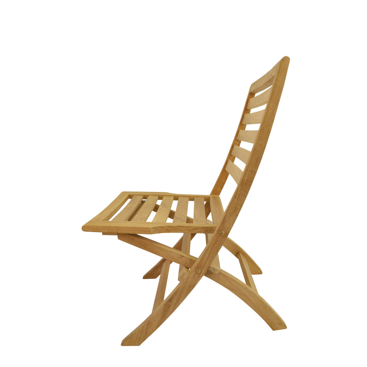 Wooden folding chair on a white background