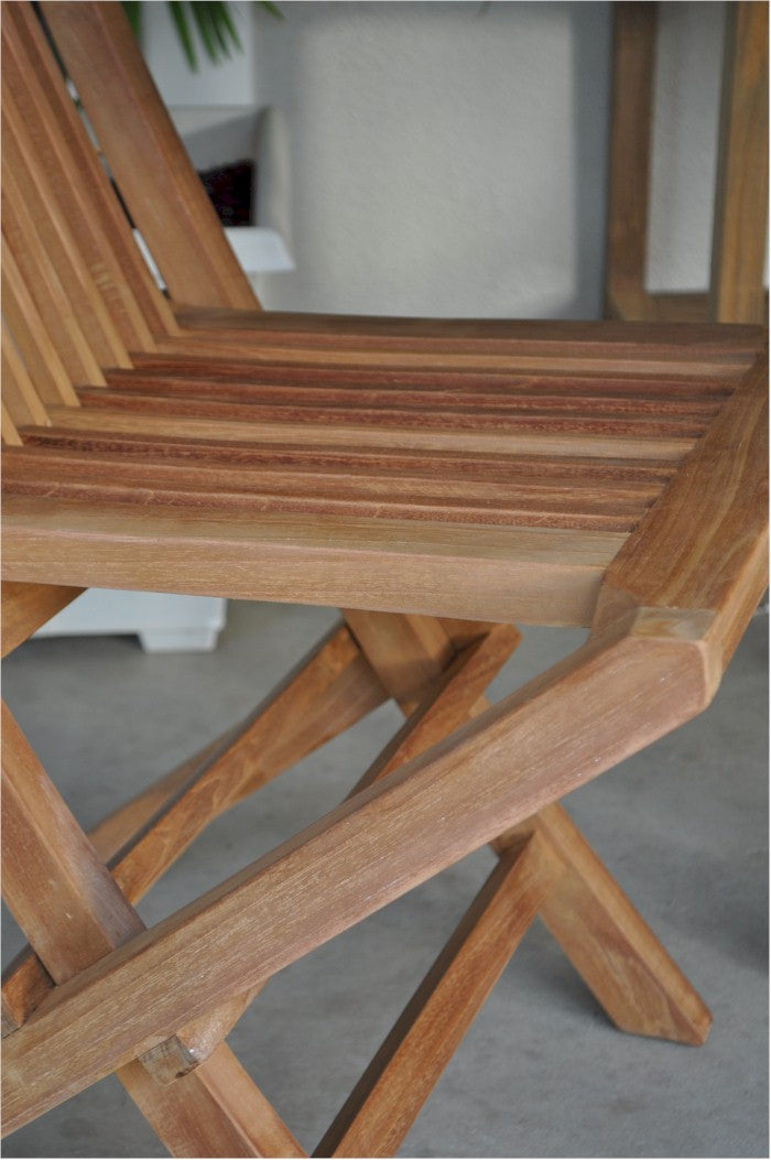 Bristol Folding Teak Chair - Outdoor Dining Side Chair | BetterPatio // BetterPatio.com