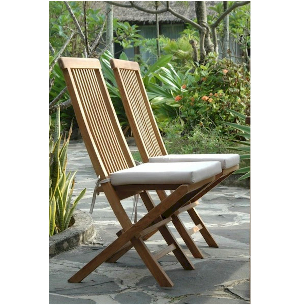 Bristol Folding Teak Chair - Outdoor Dining Side Chair | BetterPatio // BetterPatio.com