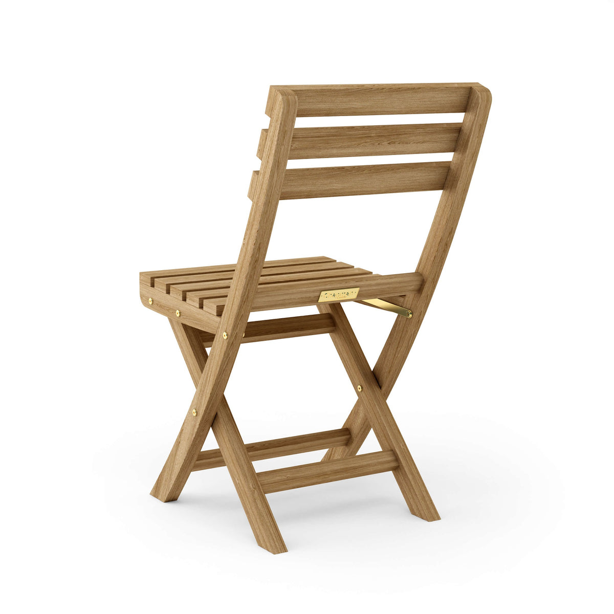 Anderson Teak Alabama Folding Teak Outdoor Chairs - teak folding chair close-up view 5