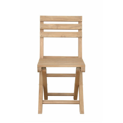 Anderson Teak Alabama Folding Teak Outdoor Chairs - teak folding chair angle view 7
