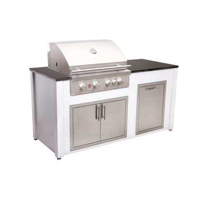 6-Foot Outdoor Kitchen Island with Grill, Access Doors & Trash Drawer | BetterPatio // BetterPatio.com