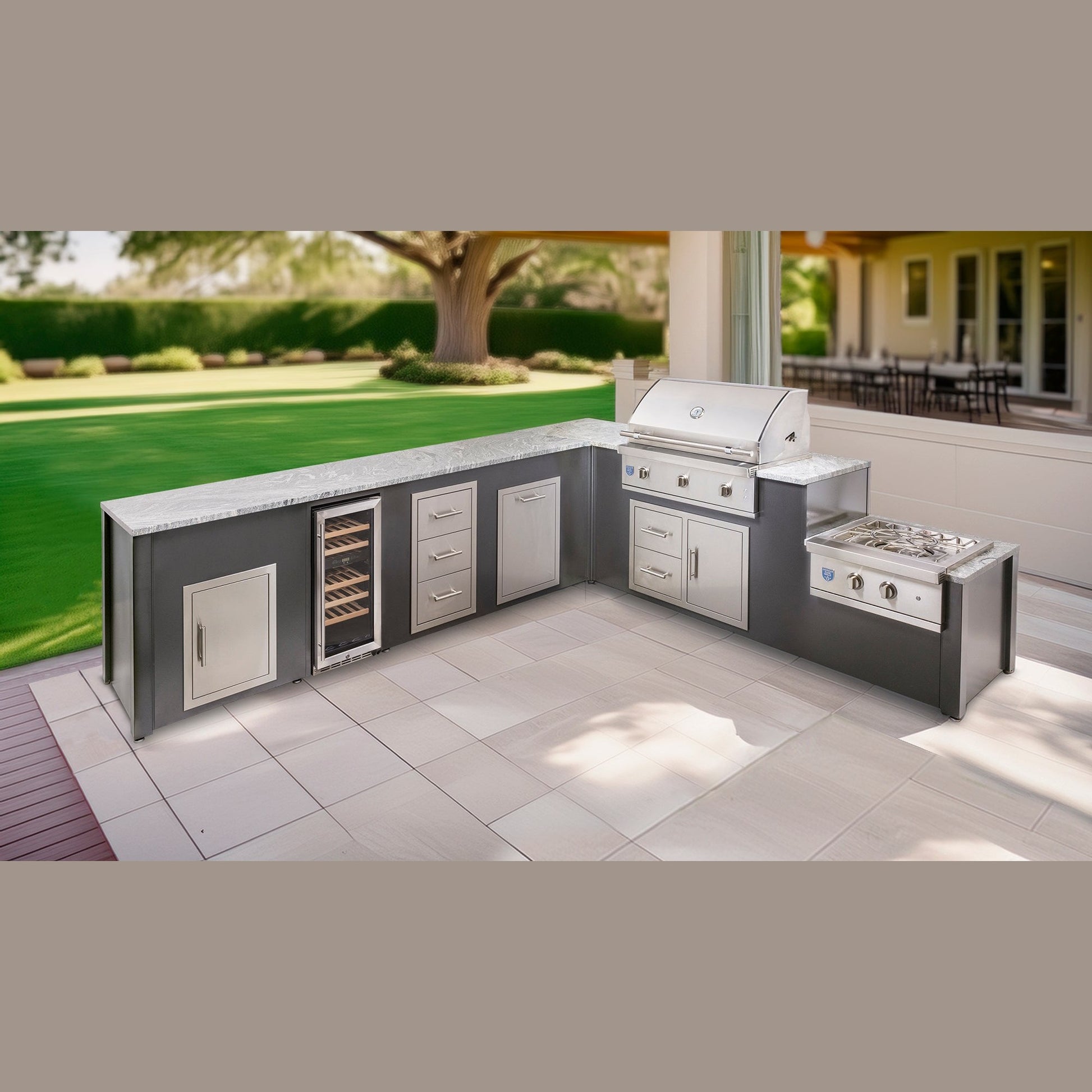Custom Outdoor Kitchen Island – Modular Aluminum Design | BetterPatio // BetterPatio.com