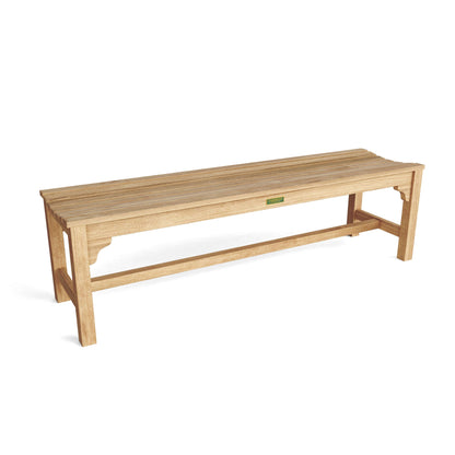 Wooden bench on a white background