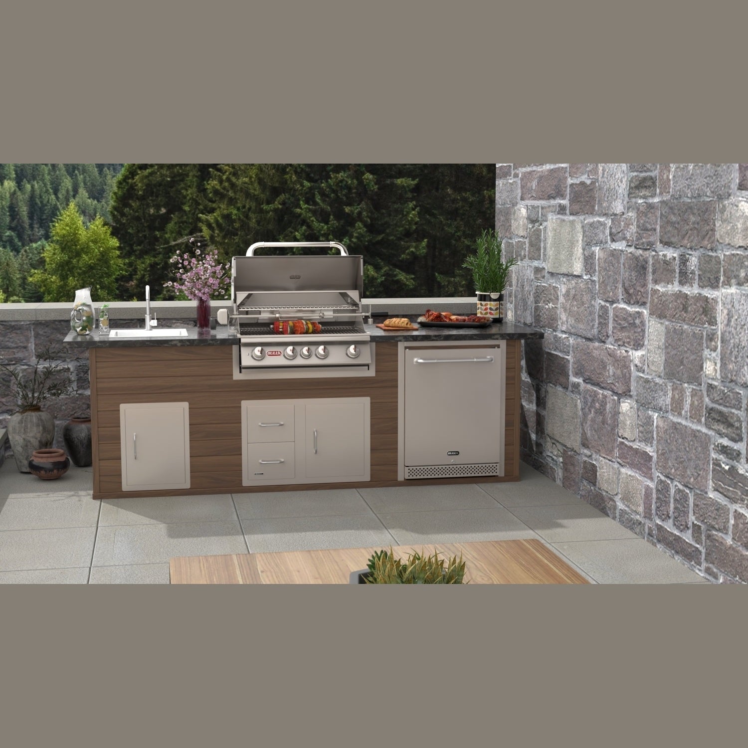 Bull Core Series Premier Q Outdoor Kitchen Island Bull BBQ