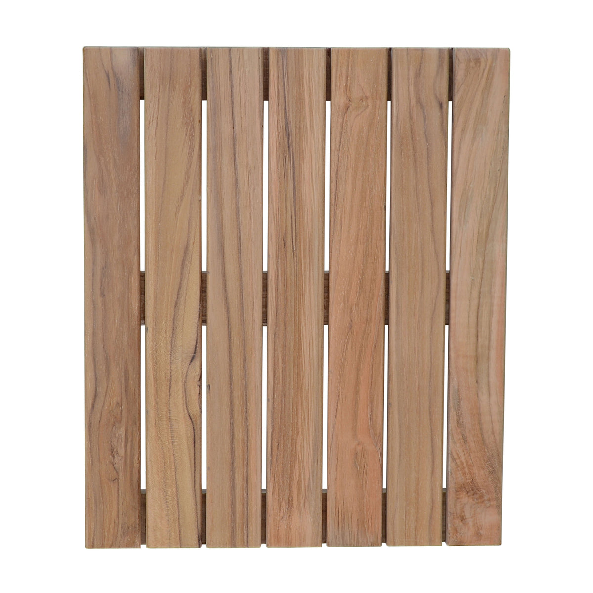 Anderson Teak Wall Mount Folding Shower Chair - teak slat seat installed in shower