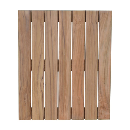 Anderson Teak Wall Mount Folding Shower Chair - teak slat seat installed in shower
