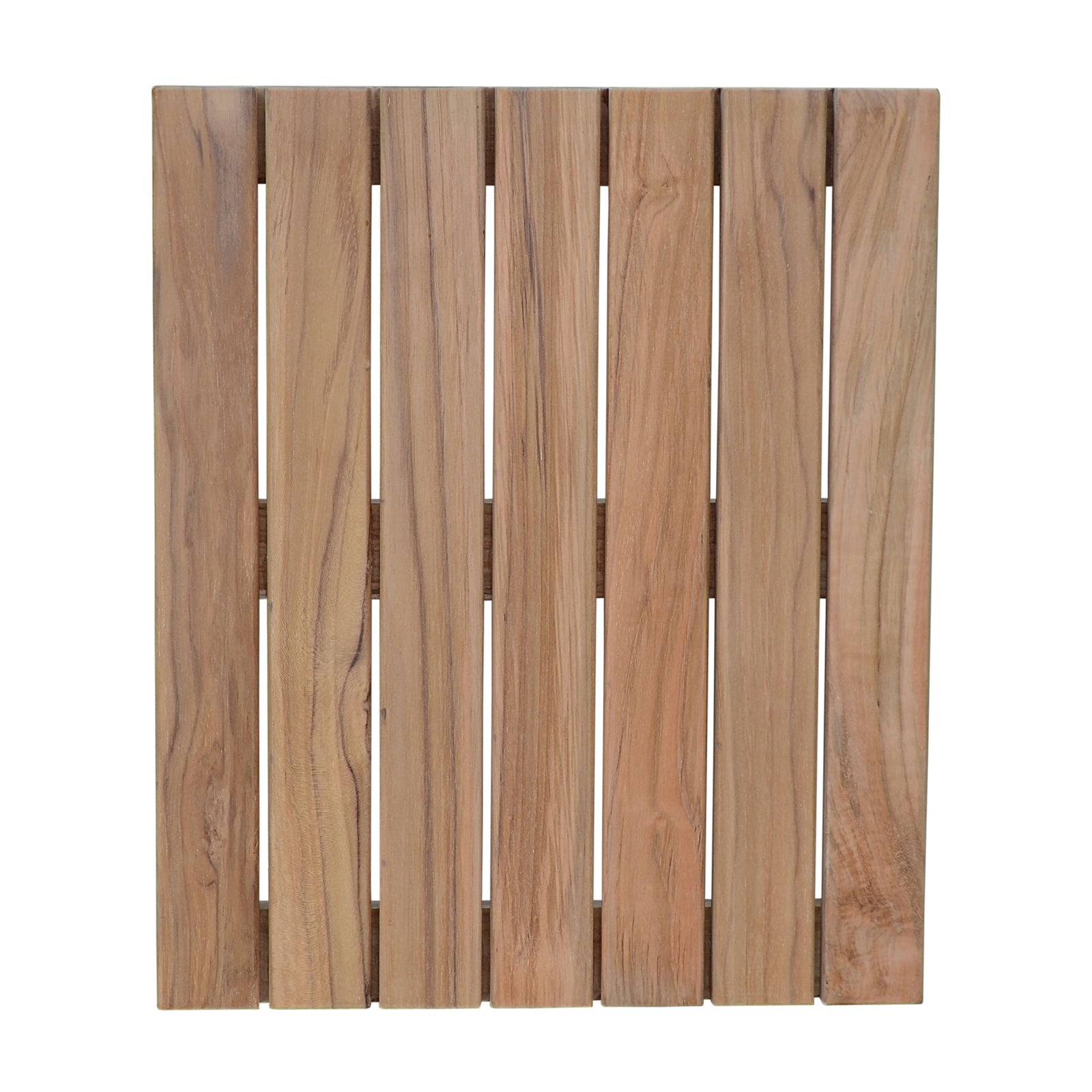 Anderson Teak Wall Mount Folding Shower Chair - teak slat seat installed in shower