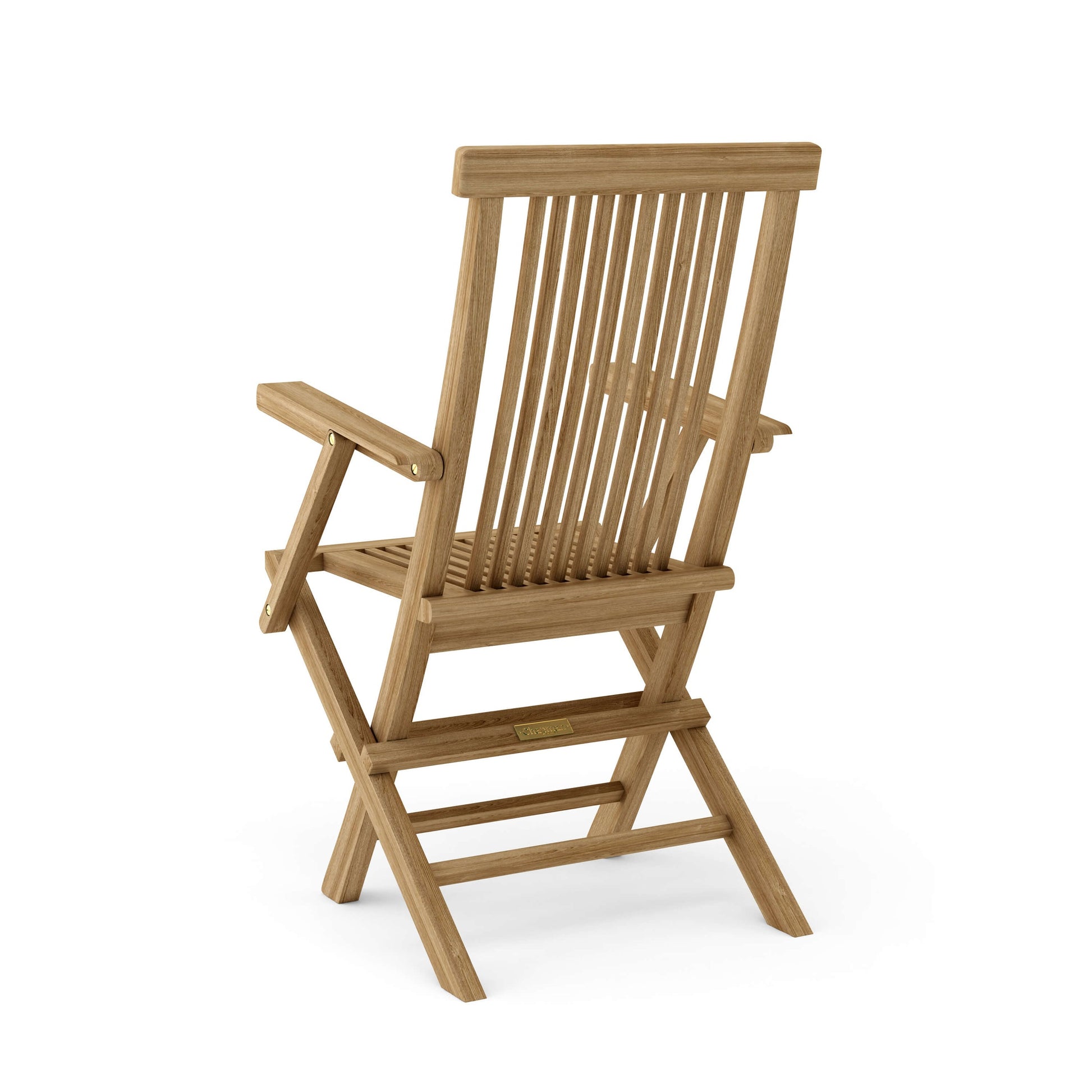 Anderson Teak Bristol Folding Teak Armchair - outdoor folding dining chair set of 2