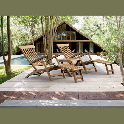 Royal Steamer Katana 3-Piece Teak Outdoor Lounge Set | BetterPatio // BetterPatio.com