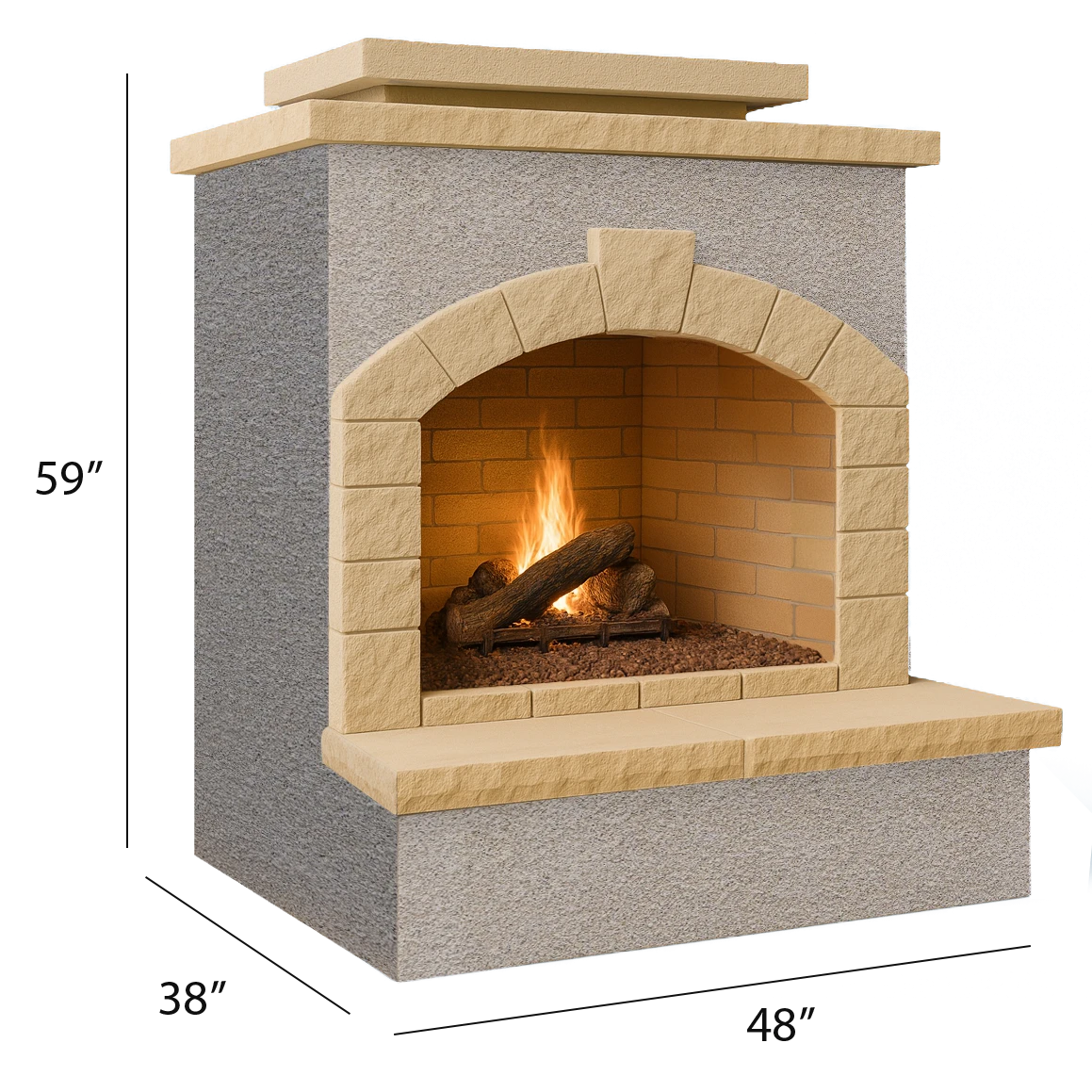 Cal Flame 48 inch Outdoor Fireplace FRP-906-2 Cal Flame