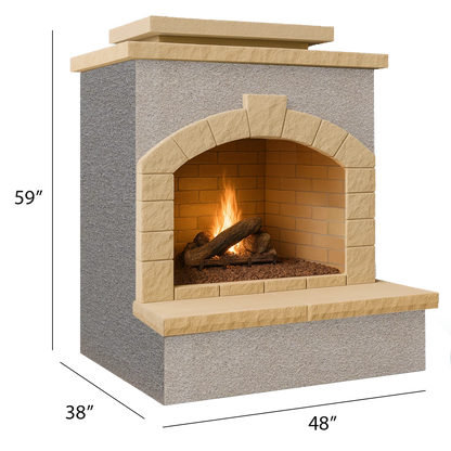 Cal Flame 48 inch Outdoor Fireplace FRP-906-2 Cal Flame