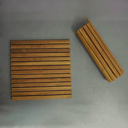 Shower Mat Roll It & Go – Teak Spa Mat | BetterPatio // BetterPatio.com