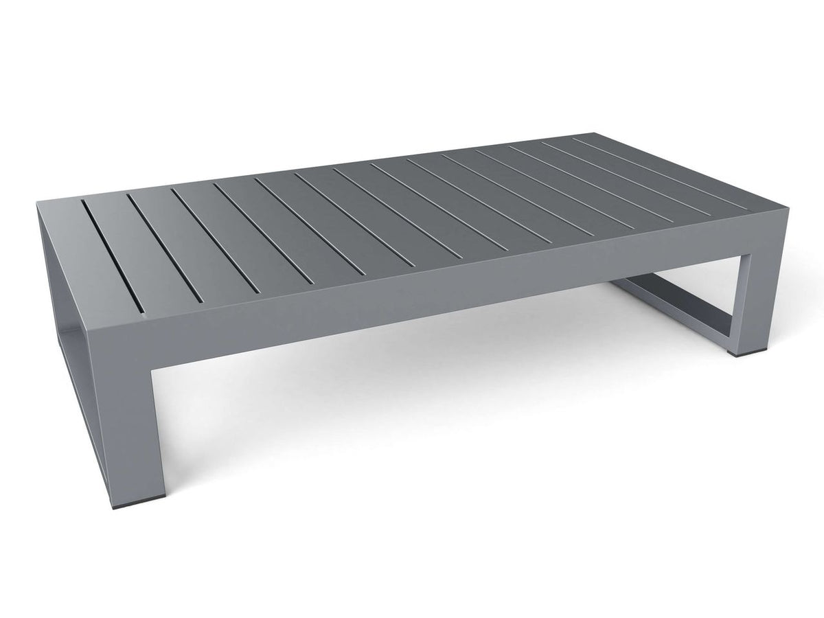 Anderson Teak Lucca Rectangular Coffee Table - modern aluminum patio coffee table top view