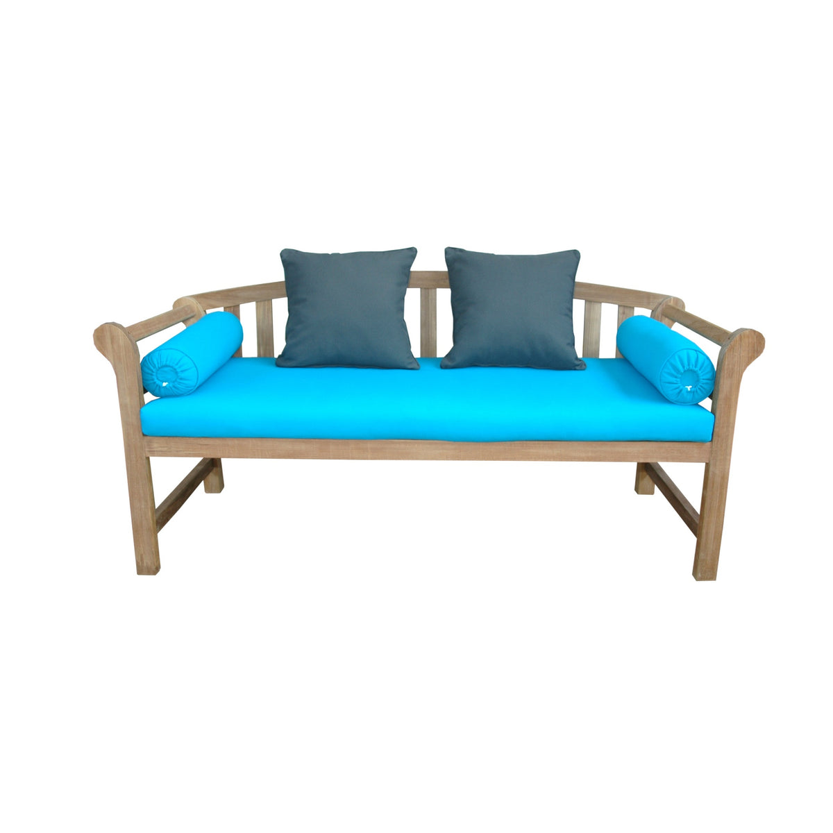 Anderson Teak Brisbane Deep Seating Bench - bench on outdoor patio lifestyle setting
