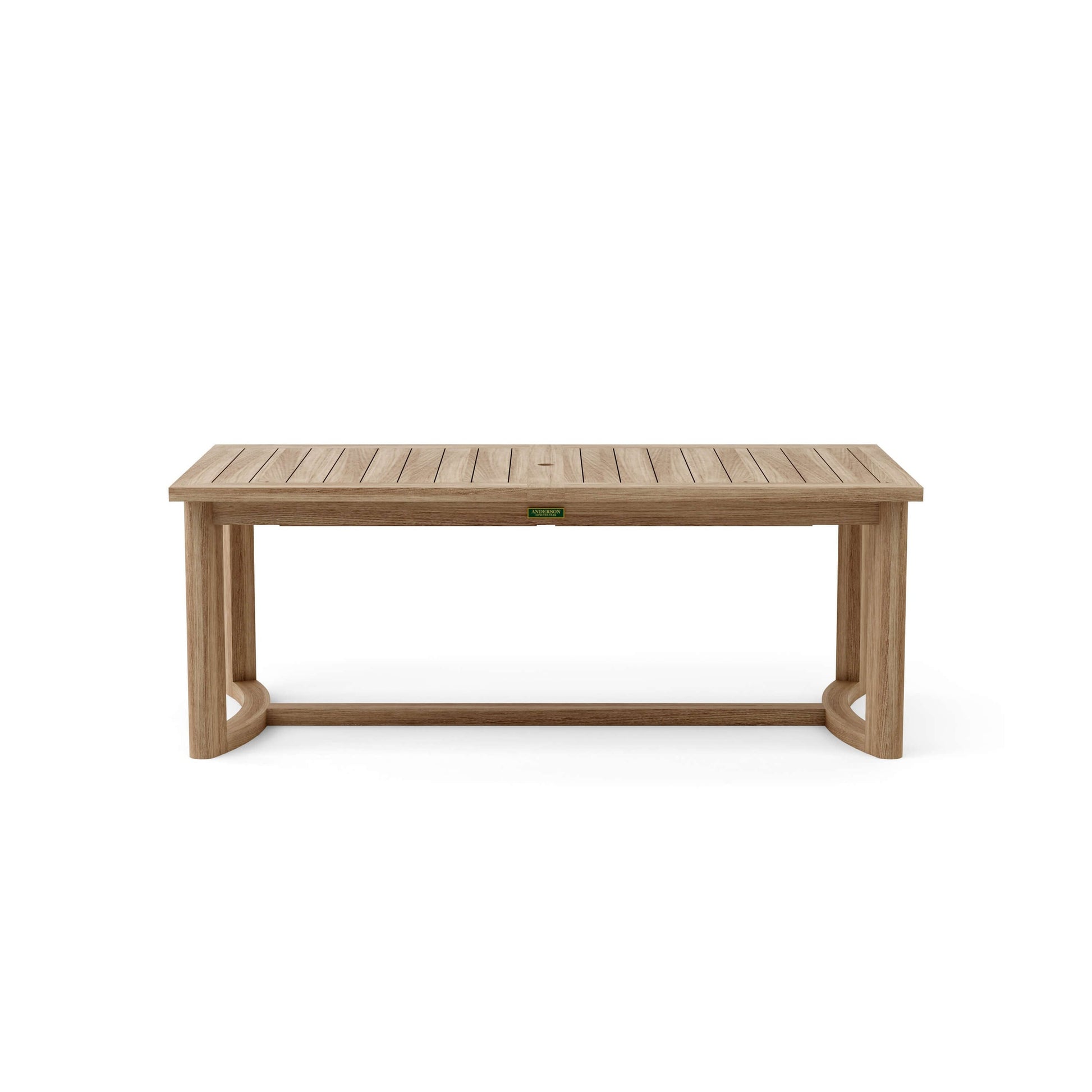 Wooden table on a white background