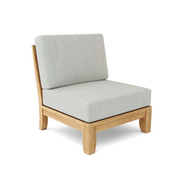 Luxe Center Modular – Teak & Rattan Outdoor Sectional