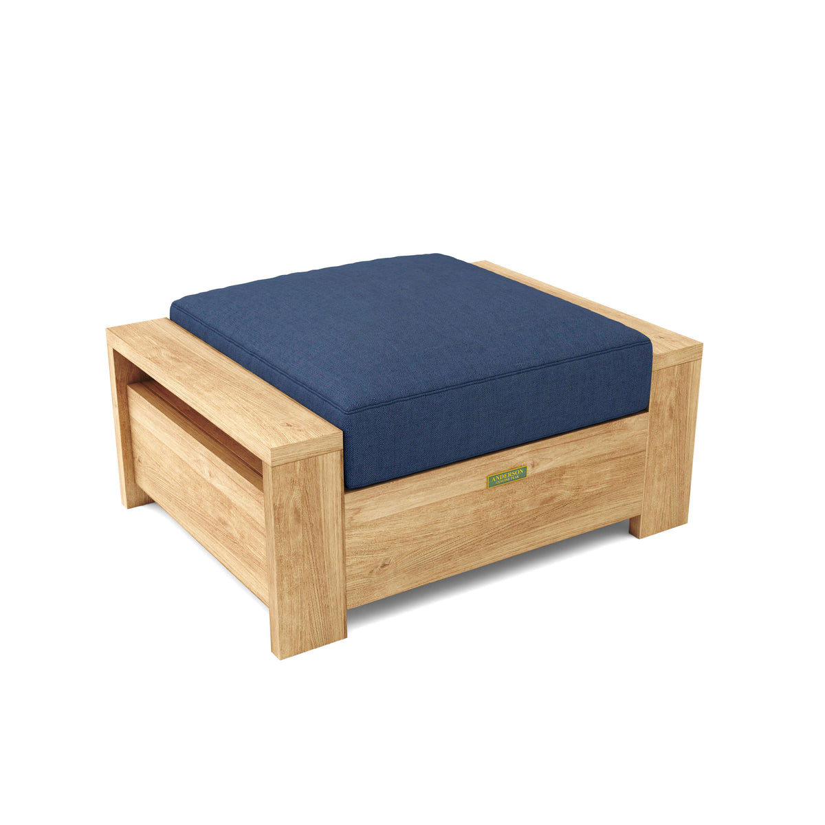 Madera Ottoman – Premium Teak Outdoor Ottoman with Sunbrella Cushion