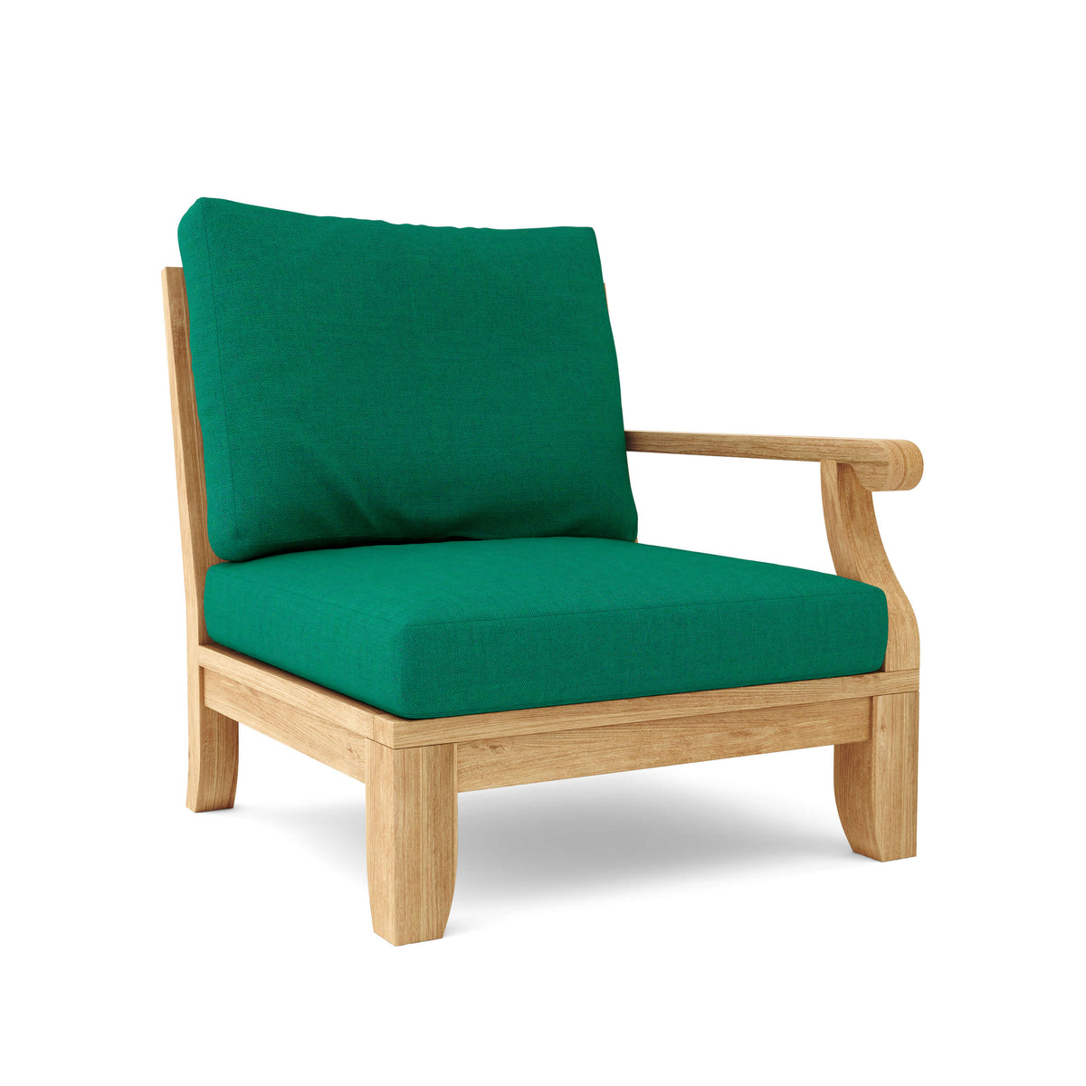 Riviera Luxe Left Modular with Sunbrella Cushions – Teak Deep Seating