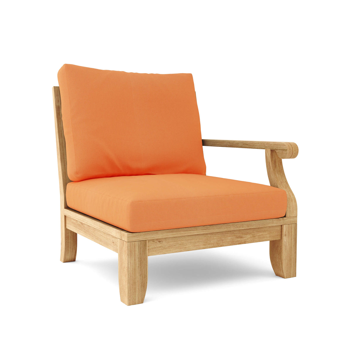 Riviera Luxe Left Modular with Sunbrella Cushions – Teak Deep Seating
