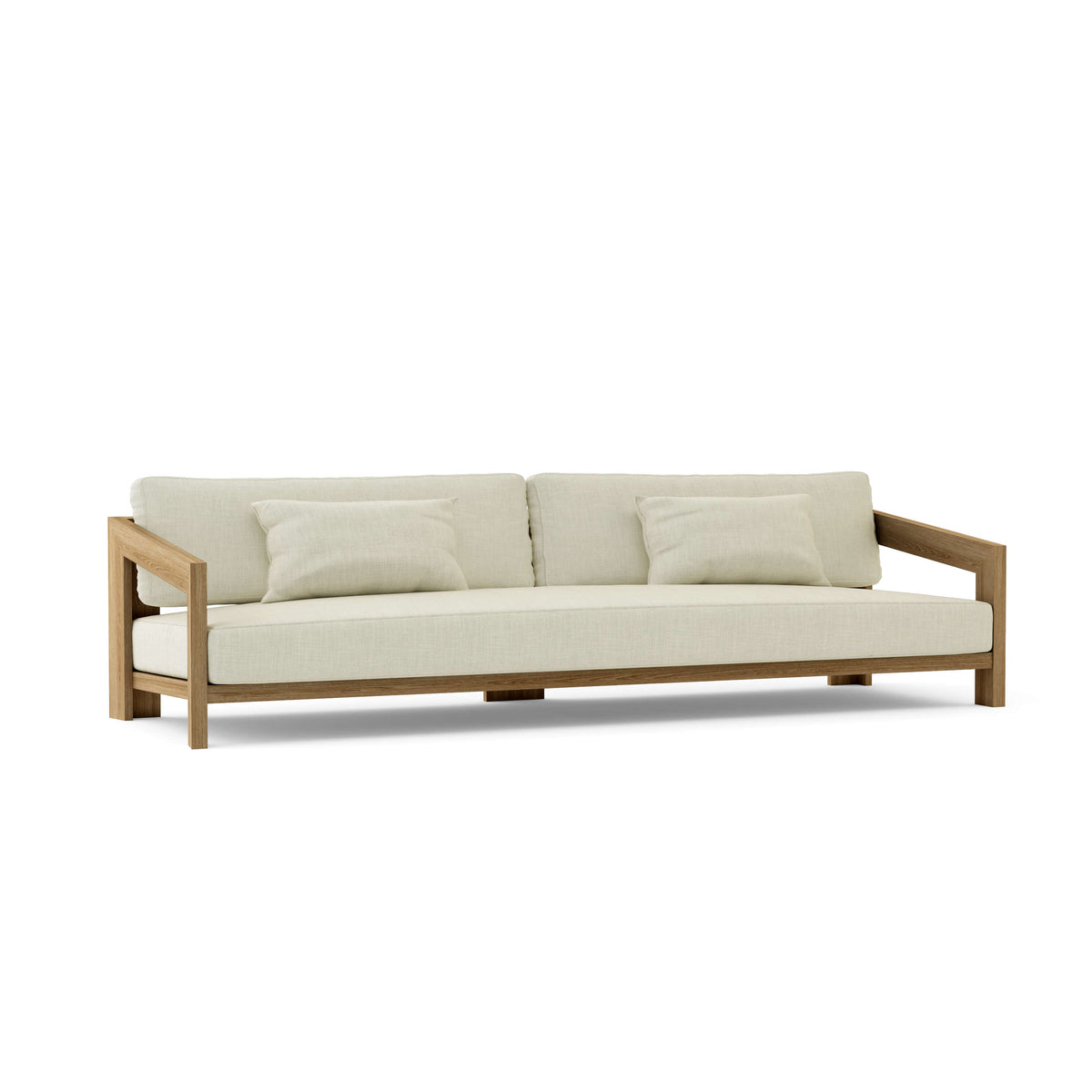 Smyrna 4-Seat Teak Sofa with Sunbrella Cushions | BetterPatio