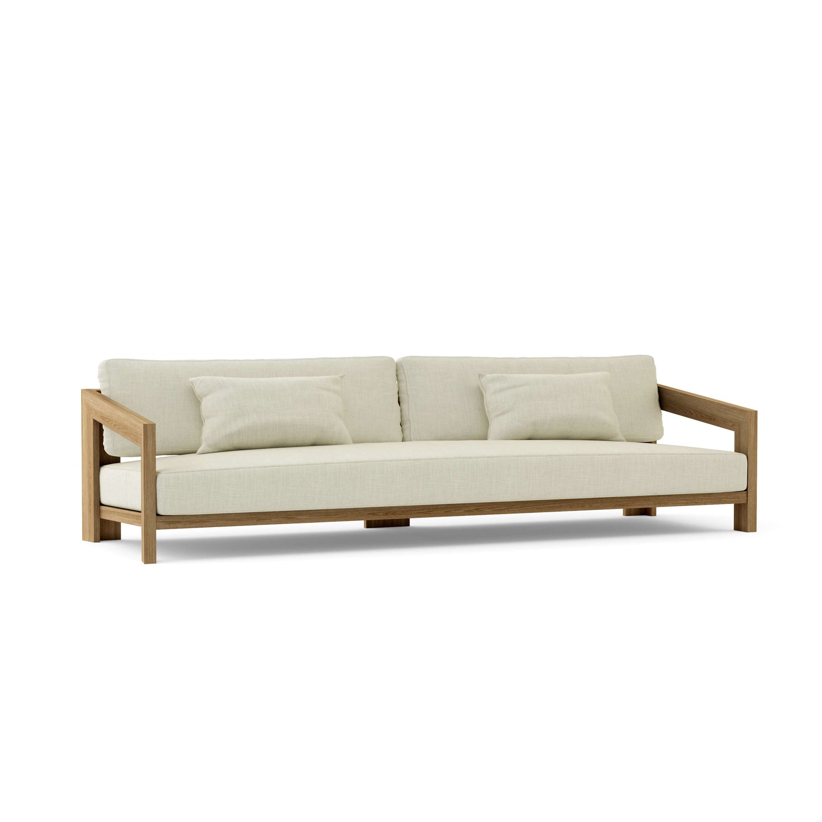 Smyrna 4-Seat Teak Sofa with Sunbrella Cushions | BetterPatio